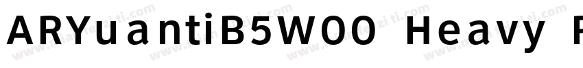 ARYuantiB5W00 Heavy Regular字体转换